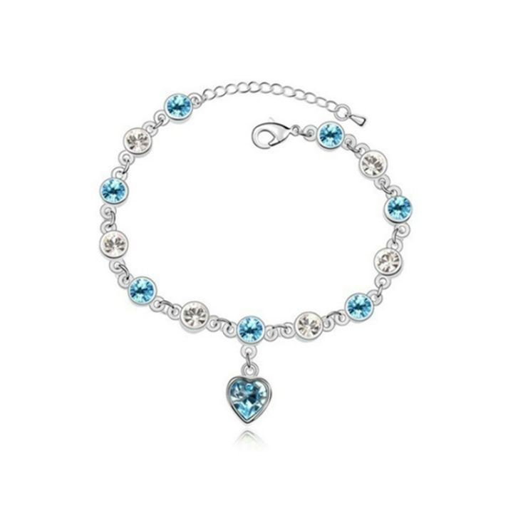 Crystal%20Rhinestone%20Heart%20Shape%20Light%20Blue%20Stone%20Bracelets%20for%20Girls%20Simple%20Stylish%20New%20Collection%202023%20-%20Fashionable%20Bracelet%20for%20Women%20Simple%20-%20Image%204