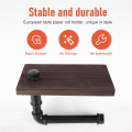 Rustic Industrial Toilet Paper Roll Holder,Pipe Floating Holder,B. 