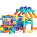 Pipe building blocks children's puzzle assembly and assembly toys for men and women 3-9 years old kindergarten desktop water pipe building block manufacturers.