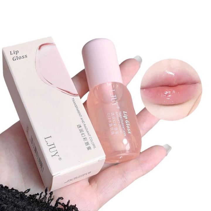 Rong lipstick colored, crystal jelly, lip oil, moisturizing, plumping lip gloss, coat, cute makeup, bright serum, fruit lip balm, makeup