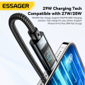 Essager PD 29W USB Type C Cable For iPhone 14 13 12 Pro Max Fast Charge Charger For MacBook IPad Lightning Digital Display Cable. 