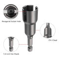 5 PCS Power Wing Nut Driver Steel Power Wing Nut Driver Set with 1/4 Inch Hex Shank Slot Wing Nuts Drill Bit Socket Wrenches Tools Set for Panel.