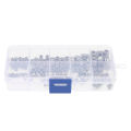 200pcs Stainless Steel Socket Screws Allen Head Socket Hex Set Grub Screw Assortment Cup Point Column M3-M6/M8 Hexagonal Screw Kit.