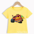 New Clothing for Kids Blaze and The Monster Machines T-Shirt Summer Boys Clothes Yellow T Shirt Children'S Clothes From 2-13.