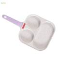 Egg Frying Pan, 3 Section Skillet Mini Pancake Pan, for Frying Cooking Breakfast Burger. 