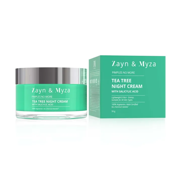 Indian product Skin care Zayn & Myza Tea Tree Night Cream Used for male/female - 50 gm