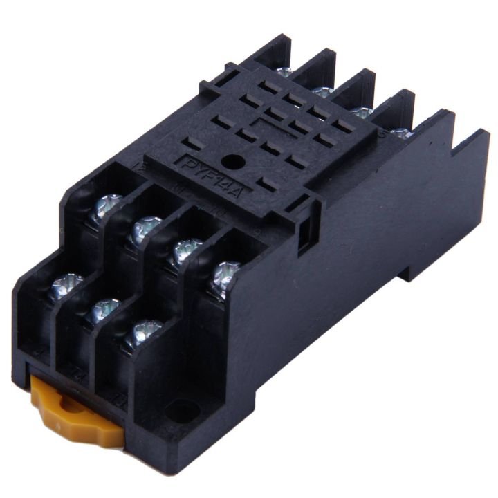 4X%20PYF14A%20DIN%20Rail%20Power%20Relay%20Socket%20Base%2014%20Pin%20for%20MY4NJ%20HH54P%20MY4%20-%20Image%202