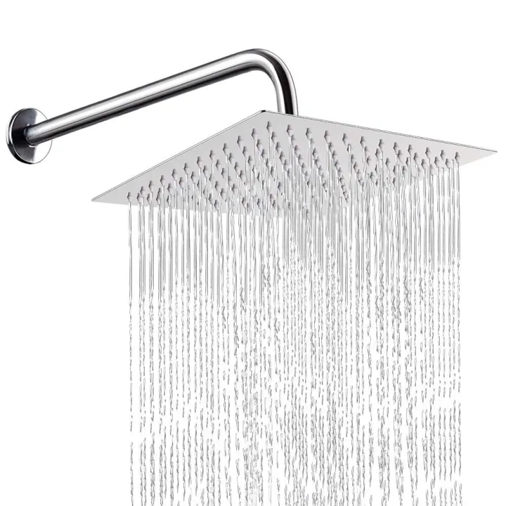 Refined%20Taste%20-%20Shower%208inch%20x%208inch%20stainless%20steel%20rain%20shower%20with%20squre%2016inch%20long%20pipe%20Rain%20Shower%20Head%208%20Inch%20High%20Pressure%20-%20Image%202