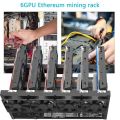 6GPU Open Ethereum Mining Rack Easy To Install Accessory Tools Frame.