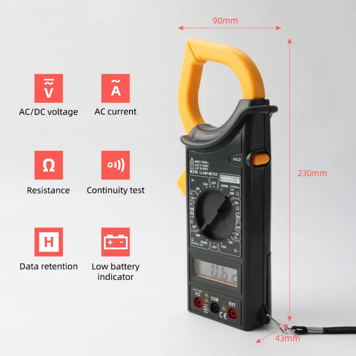 YIERYI%20Digital%20Clamp%20Meter%20Ammeter%20Voltage%20Tester%20Non%20Contact%20Multimeter%20Resistance%20Ohm%20Tool%20-%20Image%206