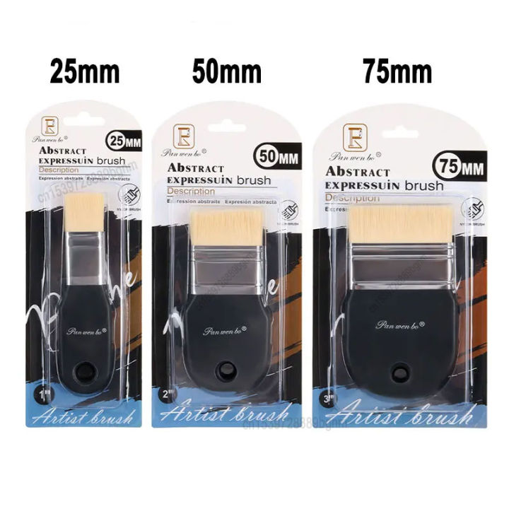 Nylon%20Hair%20Scrubbing%20Brush%2025mm%2050mm%2075mm%20Tip%20For%20Artist%20Acrylic%20Gouache%20Oil%20Watercolor%20Art%20Drawing%20Wooden%20Handle%20Paint%20Brushes%20-%20Image%202