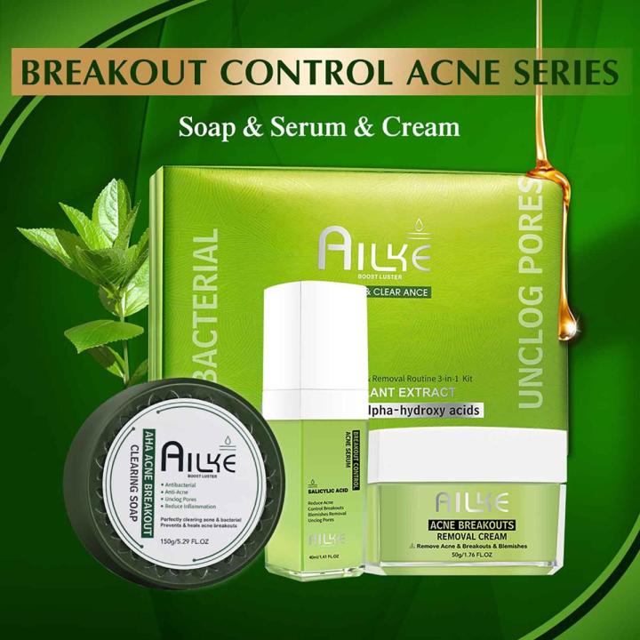 AILKE Organic Anti Acne Skin Care, Effectively Beat Acne-prone Skin, Repairing Acne Spot Treatment , Prevent Face Breakout