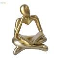 Modern Abstract Thinker Statue, Shelf Collection Desktop Ornament Resin Creative Human Figurine for Hotel Decorations Wedding Gift.