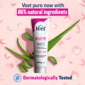 Veet Pure™ Hair Removal Cream 100g Normal Skin for Body & Legs, Freshest Smell with With Organic Aelo Vera and Rose Extract, Dermatologically Tested. 