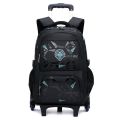 Kids Trolley Suitcase Children'S School Backpack With Wheels Student Travel Bag Satchel On Wheels For Boys Waterproof School Bag. 