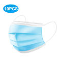 [10PCS]Mask Non-Woven Masks 3-Layer Comfortable Sanitary Mask Anti-dust Mask Blue. 