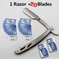 Men Professional Barber Razor Manual Shaver Straight Edge Stainless Steel Shaver Folding Shaving Shave With Blade. 