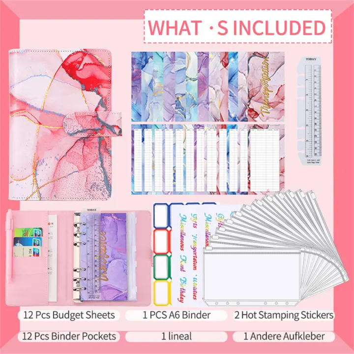 Marble%20Pattern%20Notebook%20Loose-leaf%20Notebook%20Binder%20Budget%20Planner%20Money%20Organizer%20Cash%20Budget%20Financial%20Planner%20Hand%20Book%20-%20Image%202