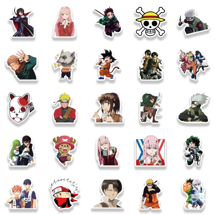 50pcs%20Mixed%20Anime%20Stickers%20One%20Piece%20Demon%20Slayer%20Naruto%20Hunter%20Anime%20Sticker%20Notebook%20Motorcycle%20Skateboard%20Computer%20Mobile%20Phone%20Cartoon%20Decal%20Toy%20-%20Image%203