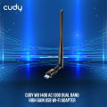 Cudy WU1400 AC1300 Dual Band High Gain USB Wi-Fi Adapter - 867Mbps at 5GHz and 400Mbps at 2.4GHz - 5dBi High Gain Detachable Antenna - Compatible with Windows, macOS, Linux - Black. 