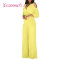 Party Romper Solid Color Wide Leg Jumpsuit Summer Jumpsuit.
