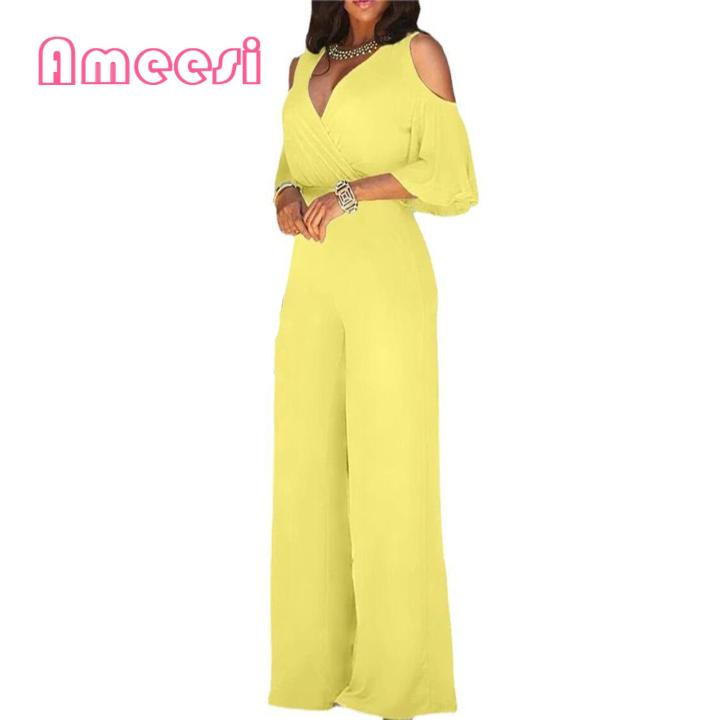 Party%20Romper%20Solid%20Color%20Wide%20Leg%20Jumpsuit%20Summer%20Jumpsuit%20-%20Image%209