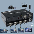 4K@60Hz 2x4 Switch 2 In 4 Out HDMI-compatible 5M/30M Extend Splitter Switcher With Audio Extractor for 4 Screen Monitor Display. 