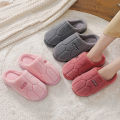 New Winter Footwear Flat Men Women Bedroom Slippers Indoor Home Non Slip House Shoes Warm Plush Cotton Slippers.
