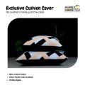 Exclusive Cushion Cover, Peach color & Black (20"x20") Only Cover. 