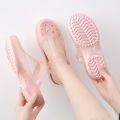 Veblen Cave Shoes Women's Summer Slippers Non-slip Soft Sole Beach Jelly Solid Color Toe Sandals. 