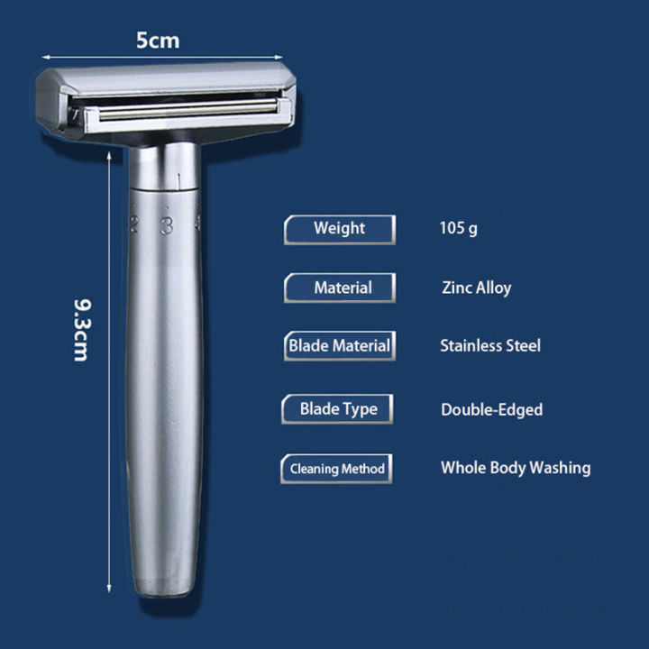 Whityle%20Adjustable%20Safety%20Razor%20Double%20Edge%20Shaving%20Razor%20With%20Auxiliary%20Rolling%20Axis%20For%20Man%2010%20pcs%20Blades%20Inside%20-%20Image%206