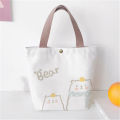 Bear-shape Cotton handbag Adorable Canvas Eco-Friendly Mini tote bags 26*21cm Lovely design Cute bear decoration for Daily use Casual outings Women's fashion accessory Gift for girls Lunch bag for. 