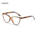 Fashion Cat Eye Design Leopard Print Women Anti-Blue Light Glasses Big Frame Transparent Lens Vision Care Computer Eyeglasses. 