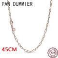 New Hot 925 Silver Exquisite Chain Link Me Series Women's Necklace Is Suitable For Original Pandoha High-quality Charm Jewelry.