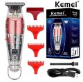 Kemei Km-NG204 Full transparent Digital meter Hair and Beard Trimmer with fast charging for men - Trimmer - Trimmer. 