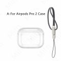 For Airpods Pro 2 lanyard Case soft tpu airpod pro 2 transparent case For woman clear cover for apple airpods pro 2 capa fundas. 
