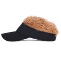 1pc One Size,Men Women Casual Concise Sunshade Adjustable Sun Visor Baseball Cap With Spiked Hairs Wig Baseball Hat With Spiked Wigs. 