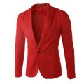 Chamsgedn Classic Men's Business Suits Red Blazer Solid New Male Slim Fit Blazers Jacket Set Men Wedding Banquet Suit Casual. 