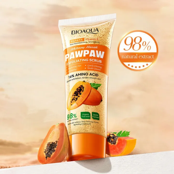 〽️ BIOAQUA Papaya Vitamin C Pawpaw Exfoliating Scrub – 100g ...