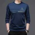 Naby blue full sleeve cotton T shirt for men - T Shirt  - T Sirt. 