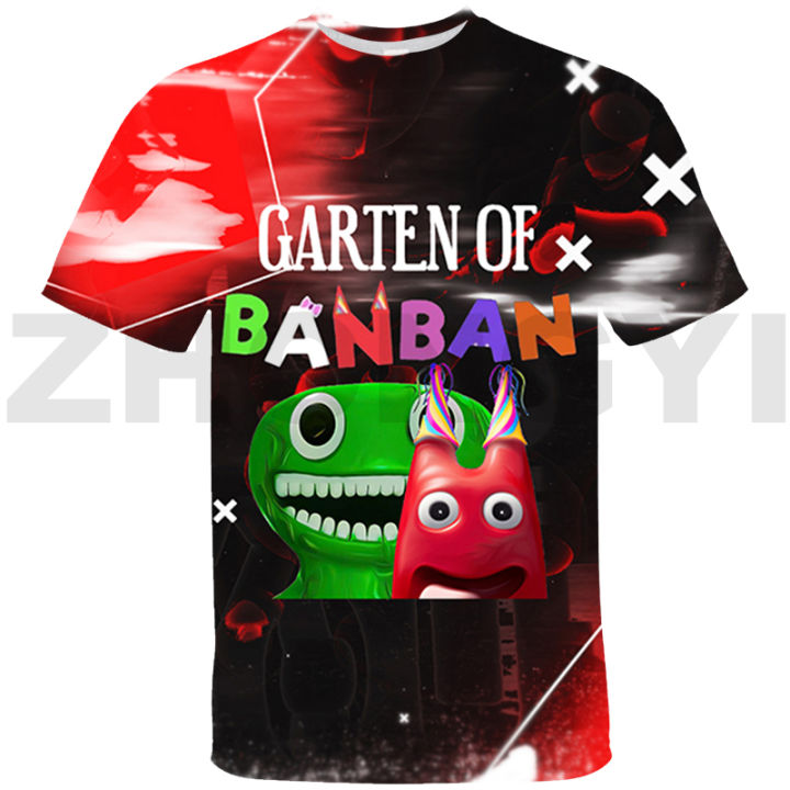 Anime Garten of Banban 2 T-shirt High Street graphic fashion Mens T shirts 3D casual vintage T shirt Garten of Banban streetwear