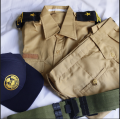 Men's khaki Security Guard Uniform full set  - Security Guard dress full set Pant shirt ,Cap, Belt , Epaulet. 