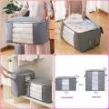 Clothes Quilt Blanket Storage Bag Foldable Zipper Box Non-Woven Organizer - Router Stand.