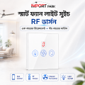 Wifi Smart Fan Light Switch with Speed Control Glass Panel Can Control Remotely Work for Tuya Alexa Google Home Smart Life.