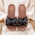 Summer fashion bow sandals wear versatile college princess style women's shoes beach flat slippers women.