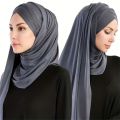 Instant Hijab Muslim Scarf for Women Cotton Jersey Shawl Turban Ready to Wear Head Scarves.
