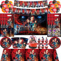 Stranger Things Birthday Party Decoration Eleven Things Theme Paper Plate Cup Tablecloth Cake DecorationBaby Shower Supplies. 