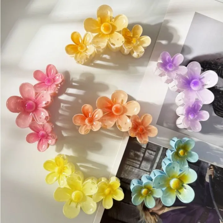Fashion%20Gradient%20Color%20Egg%20Flower%20Hair%20Clip%20Simple%20Style%20Transparent%20Shark%20Clip%20Headwear%20Hair%20Accessories%20Flower%20Shape%20Claw%20Clip%20-%20Image%205
