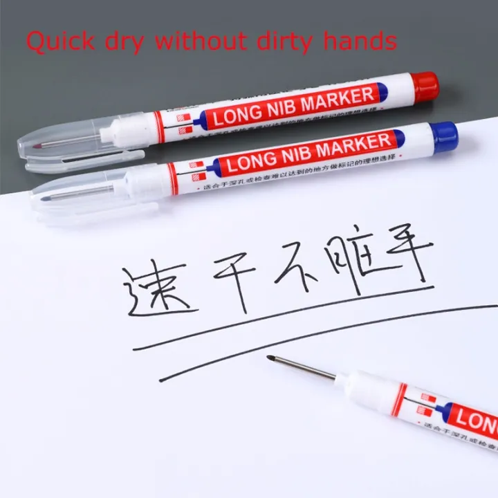 3Pcs/Set%20Long%20Head%20Markers%20Bathroom%20Woodworking%20Decoration%20Multi-purpose%20Deep%20Hole%20Marker%20Pens%20Red/Black/Blue/Green/White%20Ink%20-%20Image%204