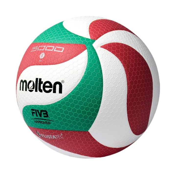 Molten V5M5000 Volleyball FIVB Approved Official Size 5 Volleyball For Women/Men Indoor Professional Match Training SnowWhite